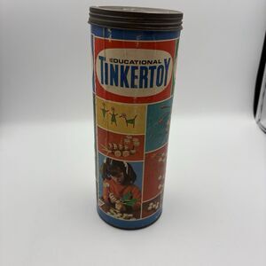 Tinkertoy Creative Original Educational No. 126 Ages 3+ Vintage Can With 67 Pcs